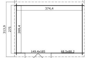 Dārza māja Amira 275 plāns